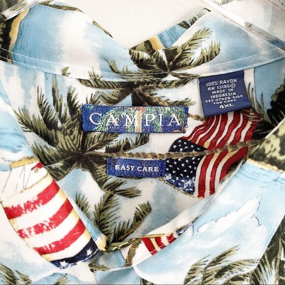 CAMPIA | Tropical Island Flag Shirt 4XL - Picture 6 of 7